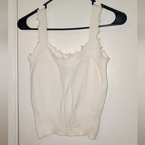 White Knit Women's Top